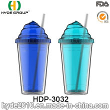 Customized BPA Free Double Wall Plastic Ice Cream Cup (HDP-3032)